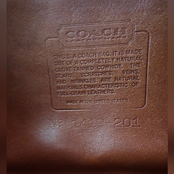 Vintage Coach Logan Crossbody/Shoulder Bag In Glovetanned British Tan Leather - Picture 12 of 14